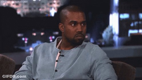 Kanye West Sitting With Eyes Closed GIF