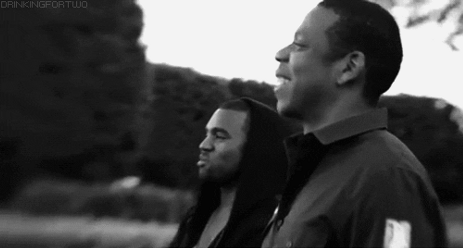 Kanye West Smiling With Jay Z GIF