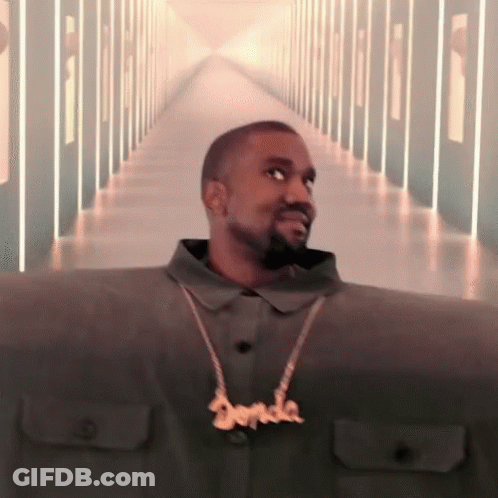 Kanye West Standing In Hallway GIF