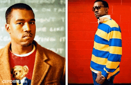 Kanye West Wearing Hat And Hoodie GIF