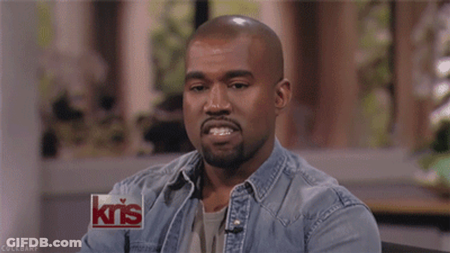 Kanye West Yawning Gone Wrong Glitch GIF