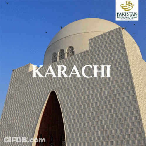Karachi Sign On Building GIF