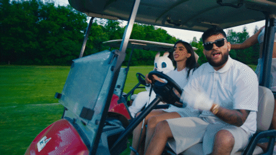 Karan Aujla Makes Music Video On Golf Cart GIF
