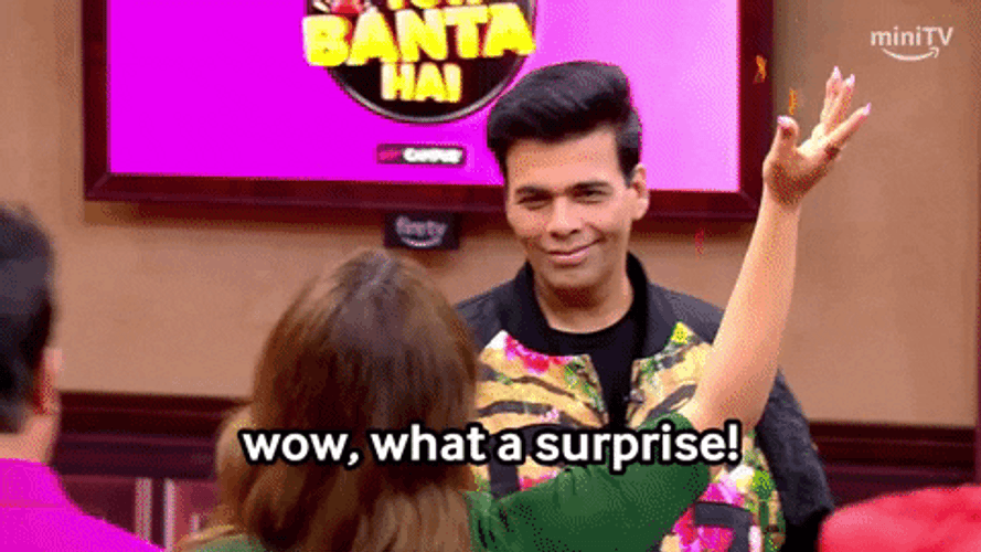 Karan Johar Wow What A Surprised Meme GIF