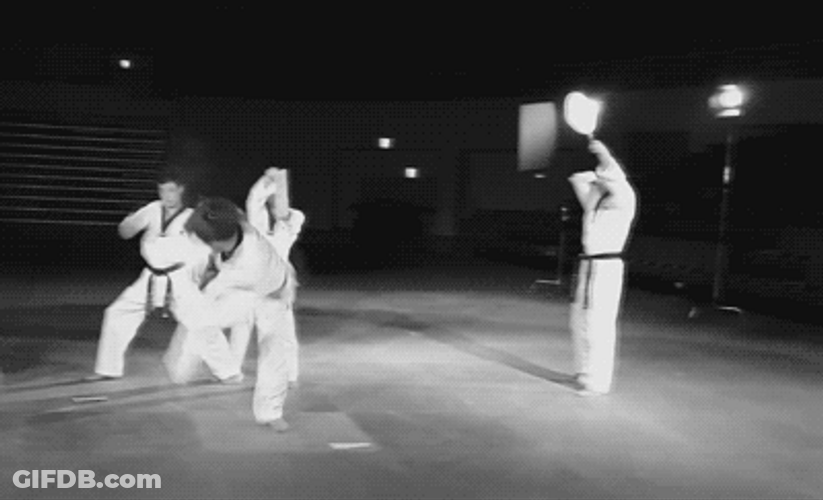 Karate Double Cart Wheel GIF
