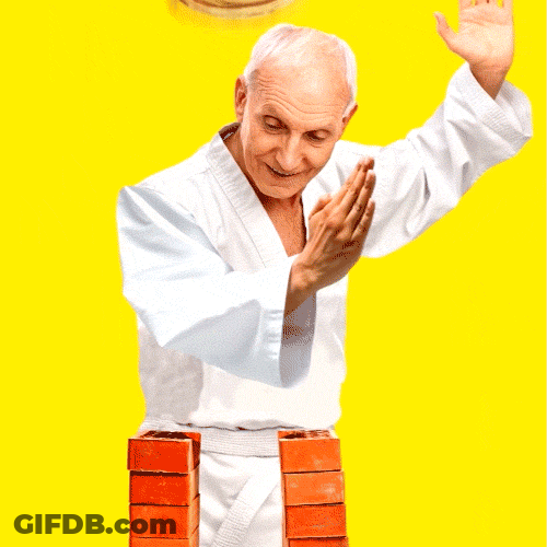 Karate Grandfather Pancake GIF