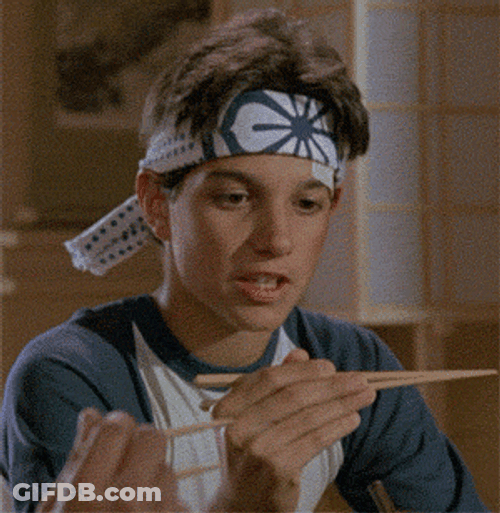 Karate Kid Chopstick GIF
