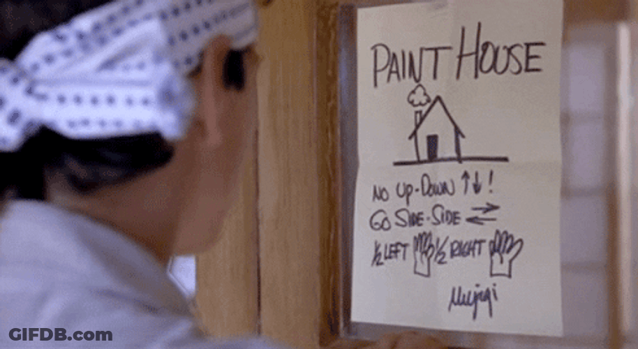 Karate Kid Paint House GIF