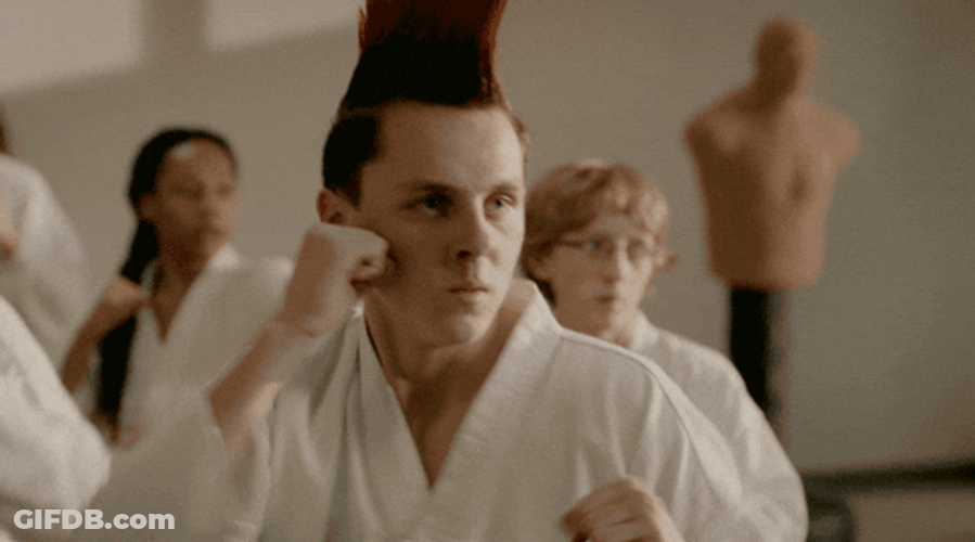 Karate Kid Punch Training GIF