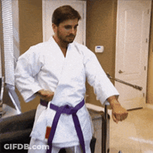 Karate Palm Punch Strike GIF