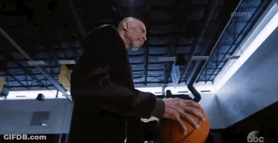 Kareem Abdul Jabbar Holding Ball GIF