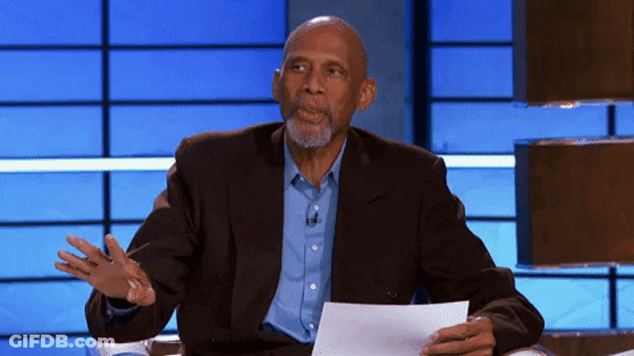 Kareem Abdul Jabbar Laughing Out GIF