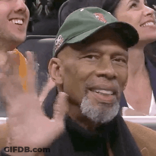 Kareem Abdul Jabbar Waving Hello GIF