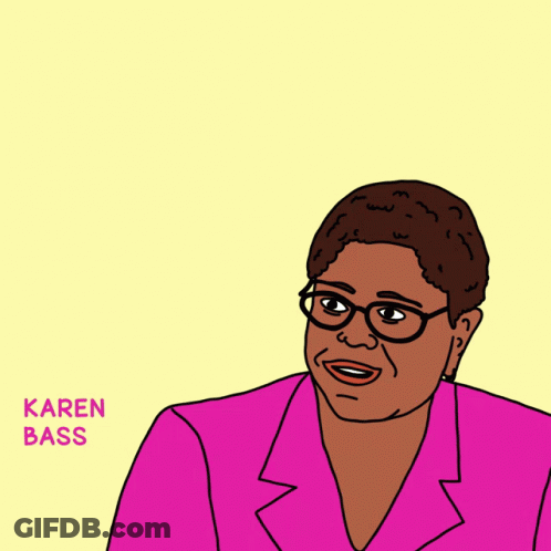 Karen Bass Says Great Success Has Come GIF