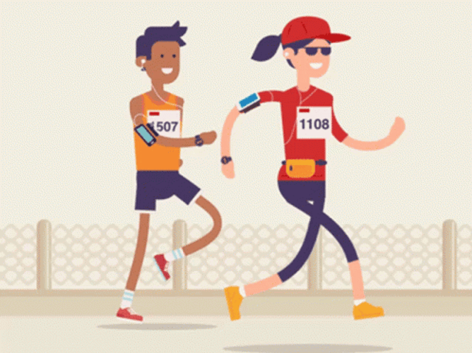 Karen Run Workout Marathon GIF
