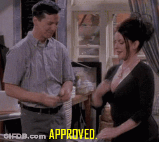 Karen Walker And Jack Mcfarland Approved GIF