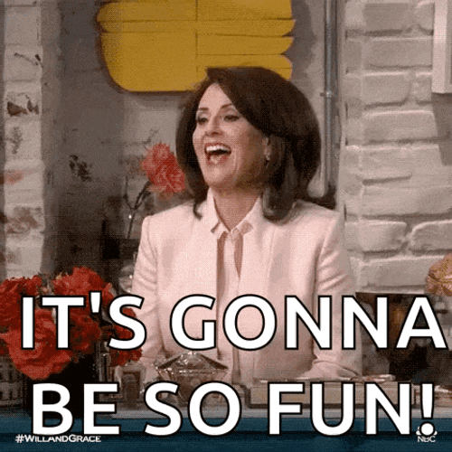 Karen Walker Yay GIF