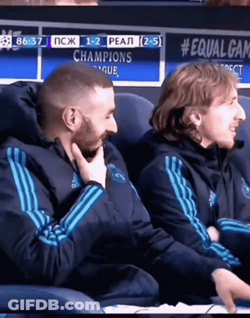 Karim Benzema Caught On Camera Smile GIF