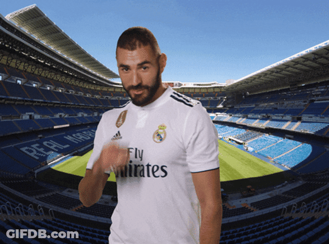 Karim Benzema Fly Emirates Jersey GIF