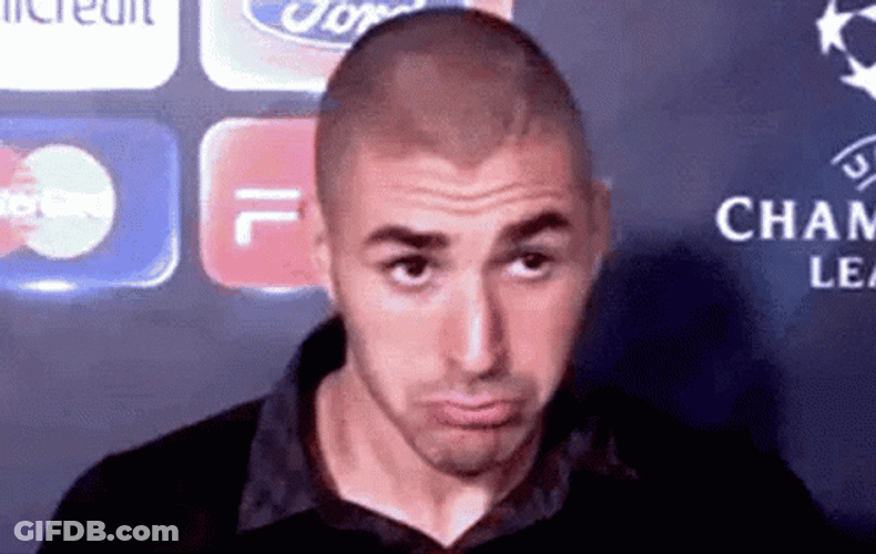 Karim Benzema I Don't Know Reaction GIF
