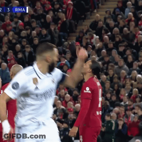 Karim Benzema Knee Slide On Field GIF