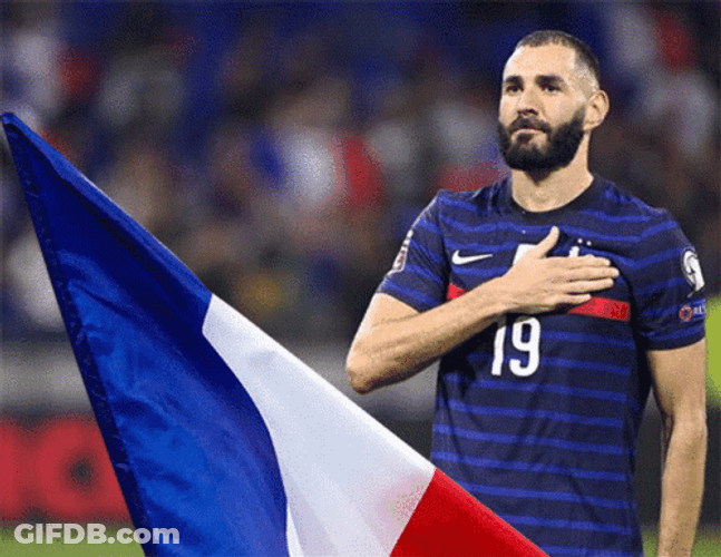 Karim Benzema National Anthem Flag GIF