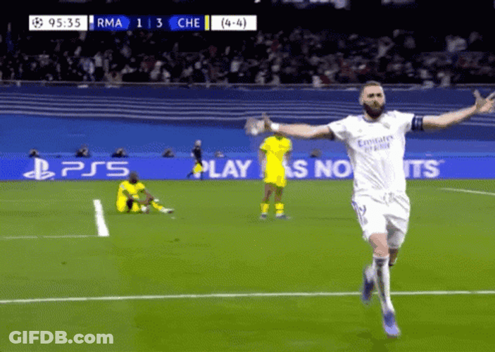 Karim Benzema Sandwich By Teammates GIF