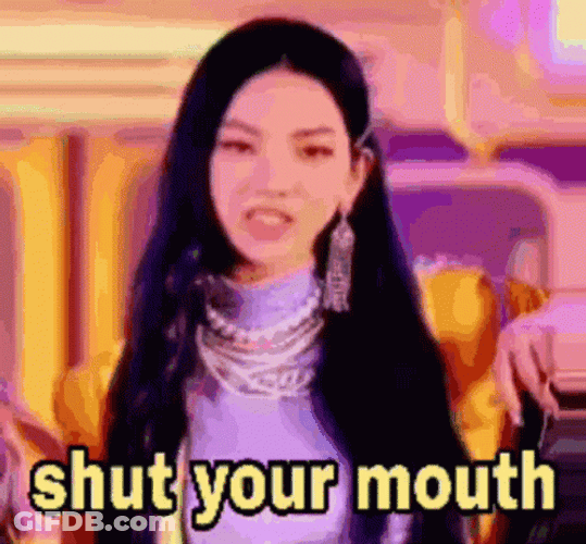 Karina Shut Your Mouth GIF