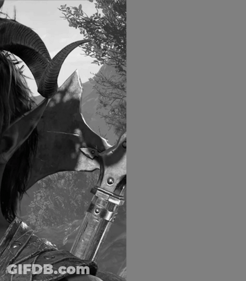 Karlach Black And White Effect GIF