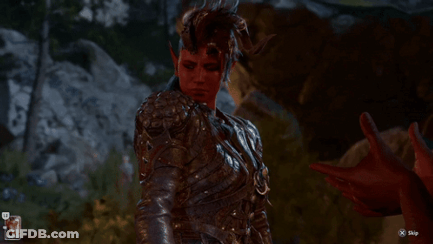 Karlach Catching Blown Kiss GIF
