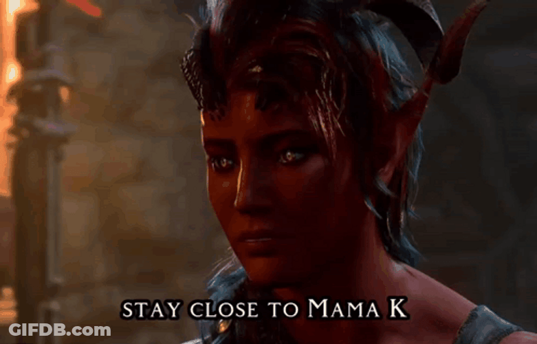 Karlach Stay Close To Mama GIF