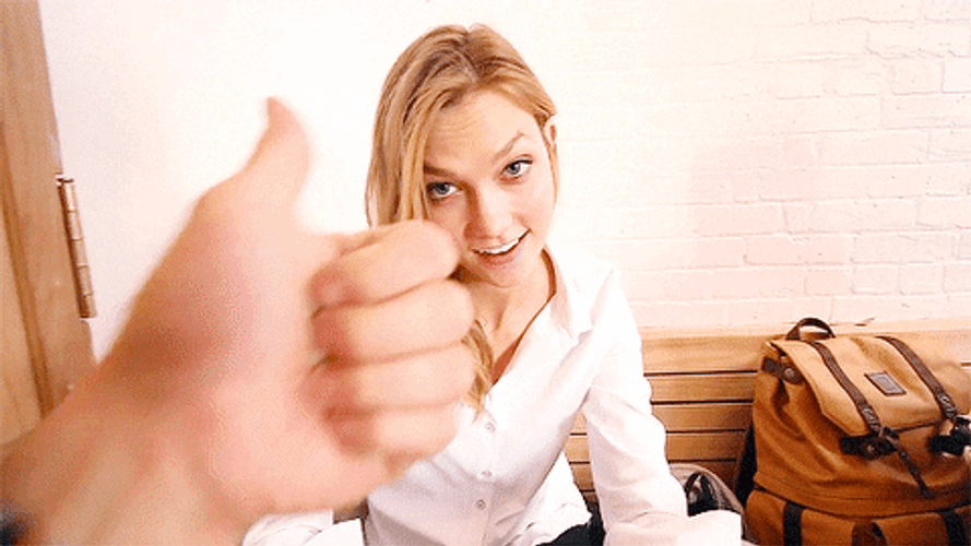 Karlie Kloss Thumbs-Up GIF