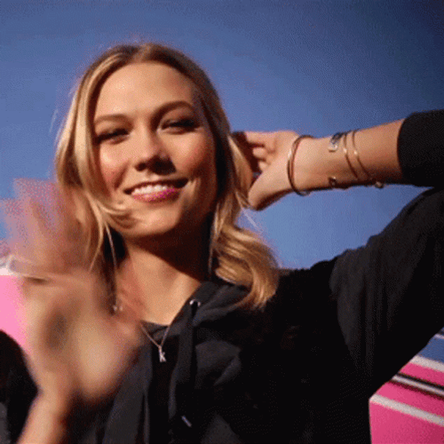 Karlie Kloss Waving Hi GIF