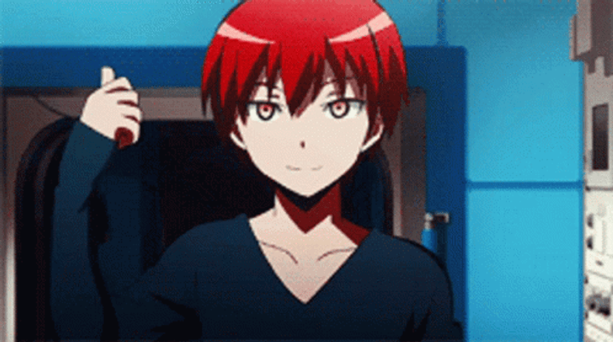 Karma Akabane Anime Cute Wink GIF