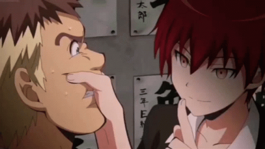 Karma Akabane Assasination Classroom Warning Threat GIF