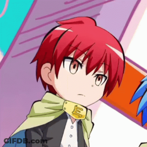 Karma Akabane Chibi Funny Head Hit GIF