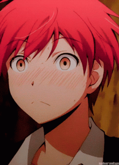 Karma Akabane Cute Anime Blush GIF