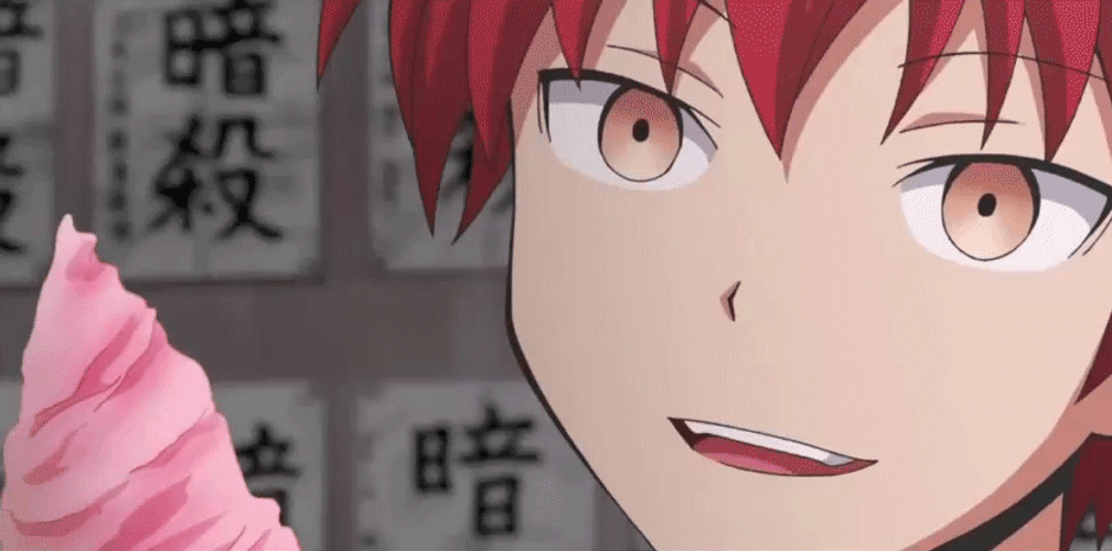 Karma Akabane Licking Ice Cream GIF