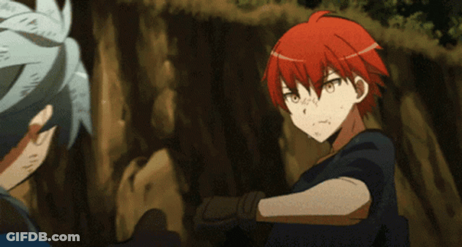 Karma Akabane Nagisa Shiota Fight GIF