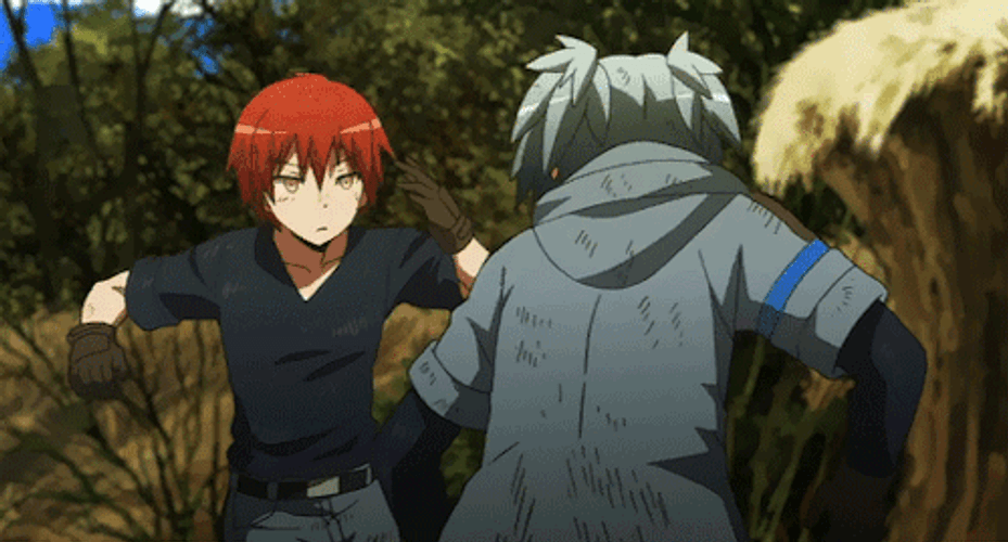 Karma Akabane Vesrus Nagisa Battle GIF