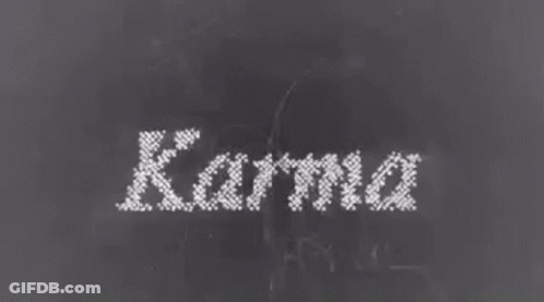Karma Written On Blackboard GIF