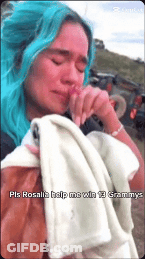 Karol G Crying Pose GIF
