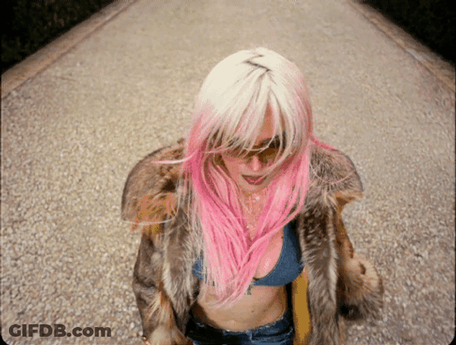 Karol G Pink Hair GIF