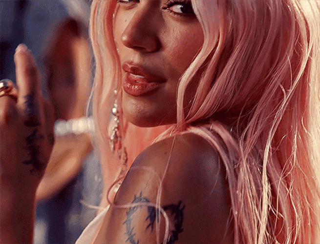 Karol G Pretty Pink Hair GIF