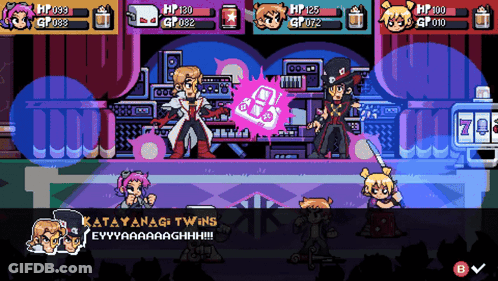 Katayagi Twins Video Game Screenshot GIF