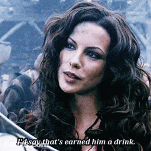Kate Beckinsale I'd Say That's Earned Him Drink GIF