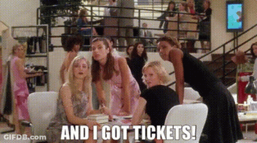 Kate Hudson Showing Her Tickets GIF