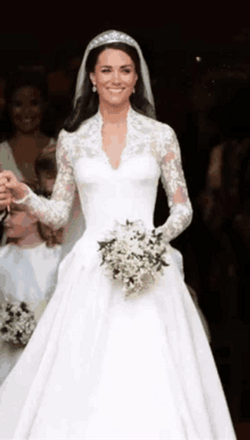 Kate Middleton Wedding Dress Sparkles GIF