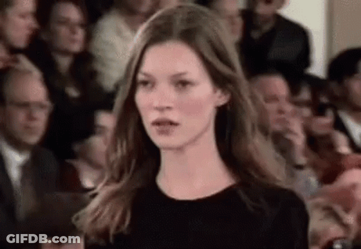 Kate Moss Fashion Runway GIF