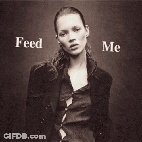 Kate Moss Feed Me GIF